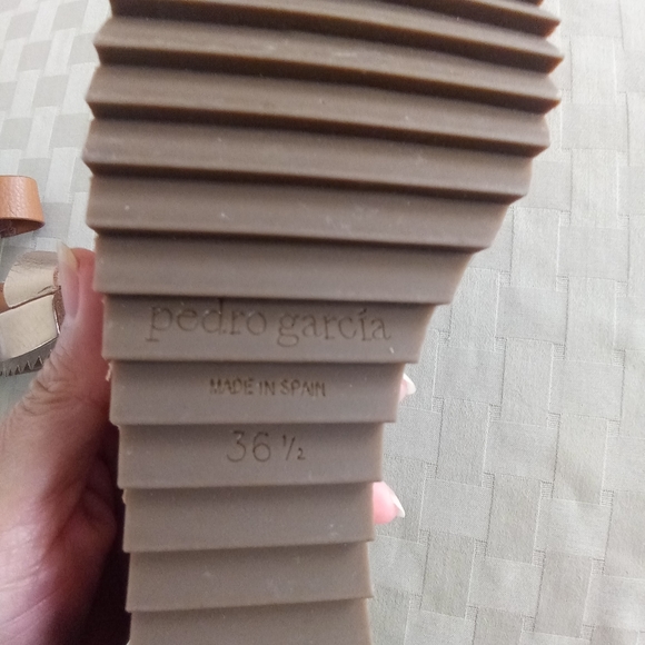 Pedro Garcia Fidelia Wedge Sandals in Hazelnut - Picture 12 of 16